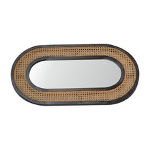 Load image into Gallery viewer, Ash Black Rattan Wall Mirror