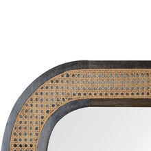 Load image into Gallery viewer, Ash Black Rattan Wall Mirror