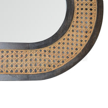 Load image into Gallery viewer, Ash Black Rattan Wall Mirror