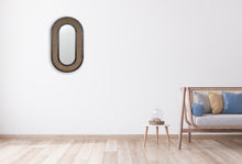 Load image into Gallery viewer, Ash Black Rattan Wall Mirror