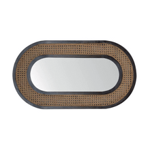 Load image into Gallery viewer, Ash Black Rattan Wall Mirror