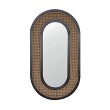Load image into Gallery viewer, Ash Black Rattan Wall Mirror