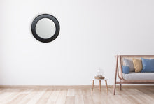 Load image into Gallery viewer, Carbon Black Frame Round Wall Mirror
