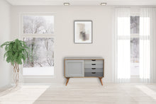 Load image into Gallery viewer, Grey Gradient Sliding Sideboard with 4 Drawers