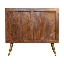 Load image into Gallery viewer, Chestnut Gold Inlay Abstract 3 Drawer Sideboard