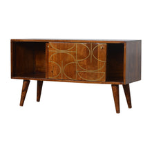 Load image into Gallery viewer, Chestnut Gold Inlay Abstract Sideboard