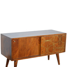 Load image into Gallery viewer, Chestnut Gold Inlay Abstract Sideboard