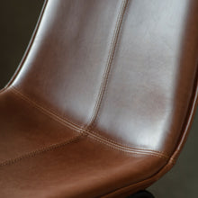 Load image into Gallery viewer, Hawking Brown Faux Leather Dining Chairs (Pair)