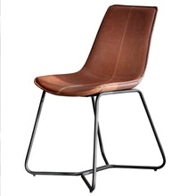 Load image into Gallery viewer, Hawking Brown Faux Leather Dining Chairs (Pair)