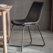 Load image into Gallery viewer, Hawking Charcoal Faux Leather Dining Chairs (Pair)
