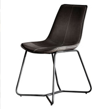 Load image into Gallery viewer, Hawking Charcoal Faux Leather Dining Chairs (Pair)