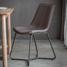 Load image into Gallery viewer, Hawking Ember Faux Leather Dining Chairs (Pair)