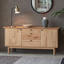 Load image into Gallery viewer, Kingham Oak 2 Door  3 Drawer Sideboard