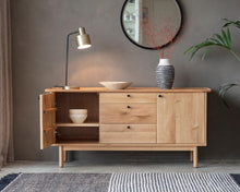 Load image into Gallery viewer, Kingham Oak 2 Door  3 Drawer Sideboard