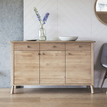 Load image into Gallery viewer, Wycombe Oak 3 Door 3 Drawer Sideboard