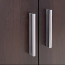 Load image into Gallery viewer, Imperial Dark Mahogany Melamine 2 Door 3 Drawer Glazed Display Cabinet
