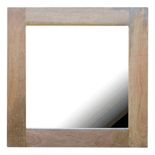Load image into Gallery viewer, Square Wooden Framed Wall Mirror