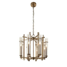 Load image into Gallery viewer, Serene Louis Antique Brass 8 Light Chandelier
