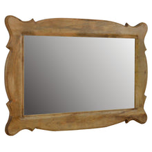 Load image into Gallery viewer, Wooden Hand Carved Oblong Wall Mirror