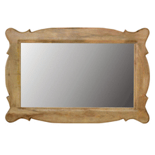 Load image into Gallery viewer, Wooden Hand Carved Oblong Wall Mirror