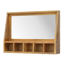 Load image into Gallery viewer, Solid Wood 5 Aperture Wall Mirror
