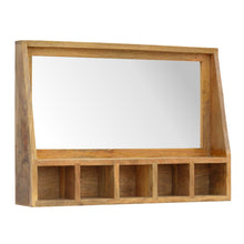 Load image into Gallery viewer, Solid Wood 5 Aperture Wall Mirror