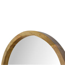 Load image into Gallery viewer, Round Wooden Wall Mirror with 1 Shelf