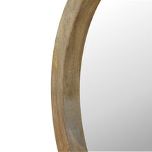 Load image into Gallery viewer, Round Wooden Wall Mirror with 1 Shelf